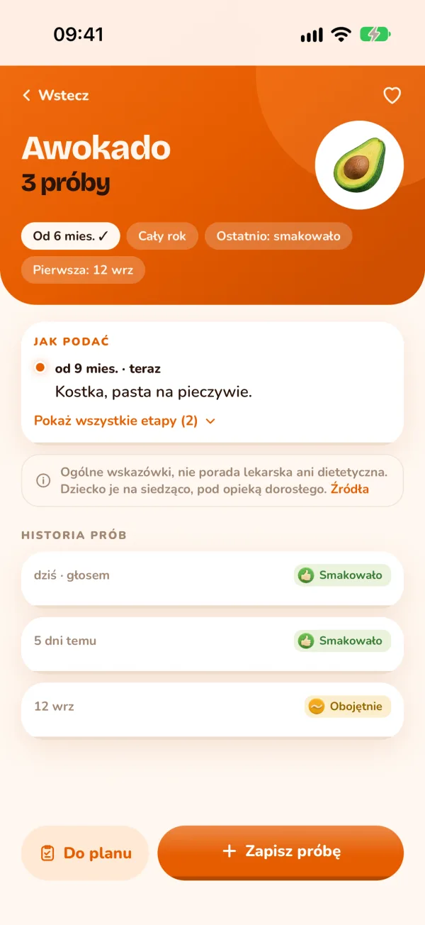 Karta produktu: jak podać na kolejnych etapach i historia prób